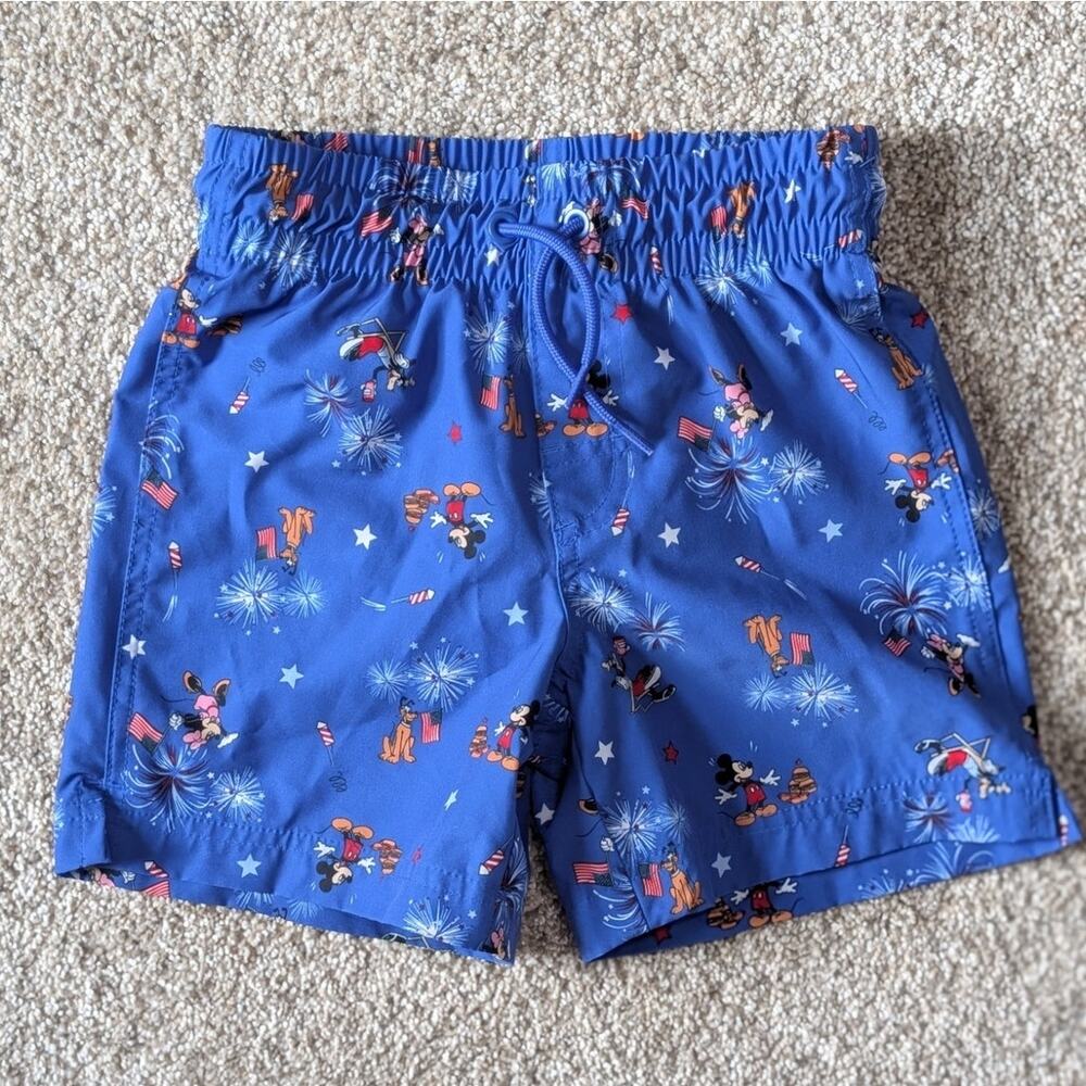 Old Navy x Disney Americana Mickey Mouse Boys Swim Trunks XS 5 USA